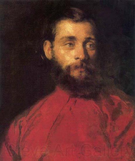Brocky, Karoly Self-Portrait after 1850 France oil painting art